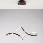 Lámpara de cristal y metal artesanal hecha en Italia para salón y dormitorio - Pictor Viadurini