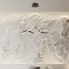 Lámpara de cristal y metal artesanal hecha en Italia para salón y dormitorio - Pictor Viadurini