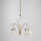 Lámpara artesanal de vidrio y metal para espacios refinados – Cometa Viadurini