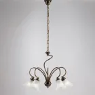 Lámpara artesanal de vidrio y metal para espacios refinados – Cometa Viadurini