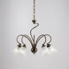 Lámpara artesanal de vidrio y metal para espacios refinados – Cometa Viadurini