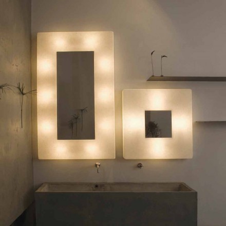 Lámpara de pared de diseño con espejo In-es.artdesign Ego en nebulita Viadurini