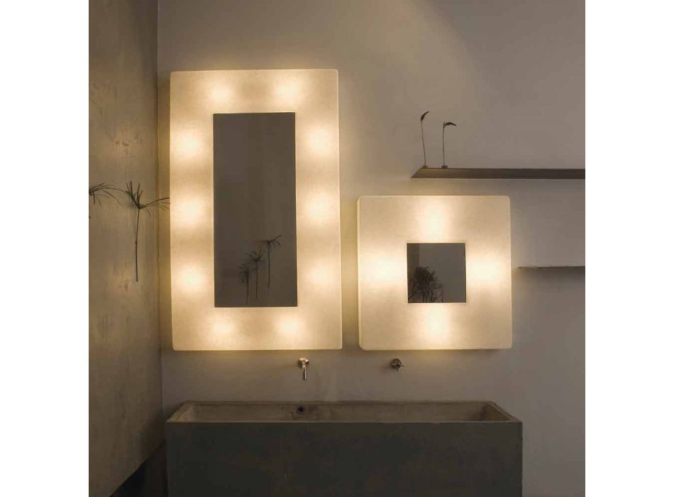 Lámpara de pared de diseño con espejo In-es.artdesign Ego en nebulita Viadurini