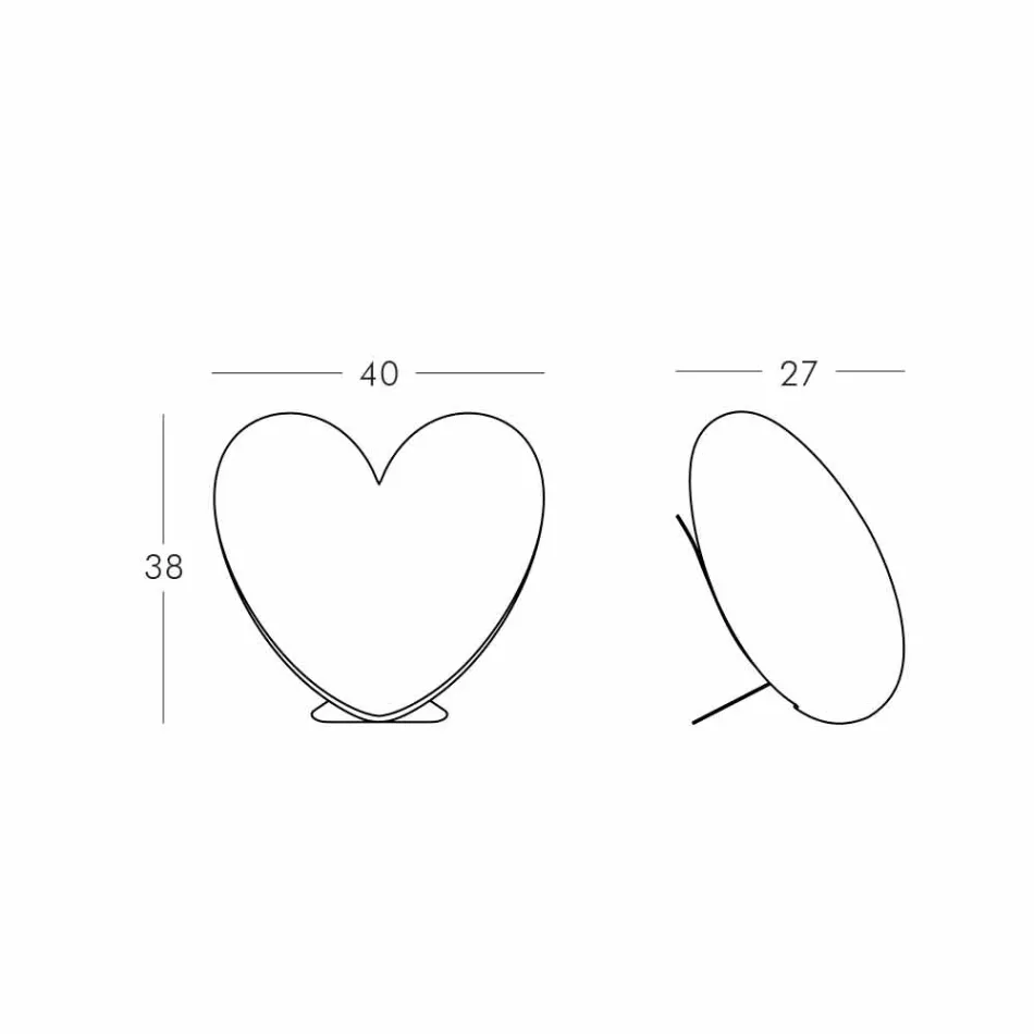 Lámpara de mesa Slide de Love Love hecha en Italia. Viadurini