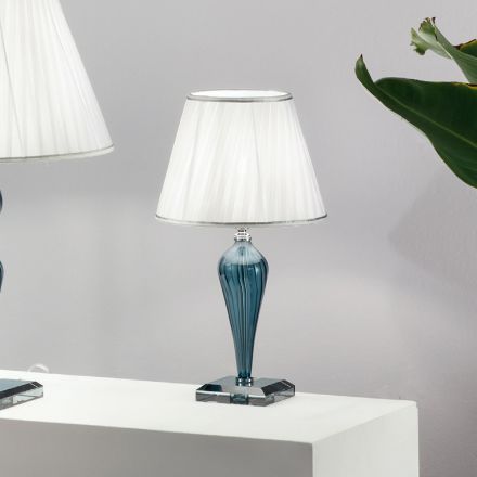 Lámpara clásica hecha a mano con soporte de vidrio Rigaton y metal - Fievole Viadurini