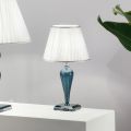 Lámpara de mesa clásica de vidrio hecha a mano Rigaton y metal - Fievole