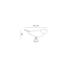 Lámpara de mesa de mayólica toscana esmaltada fabricada en Italia - Uccellino Viadurini