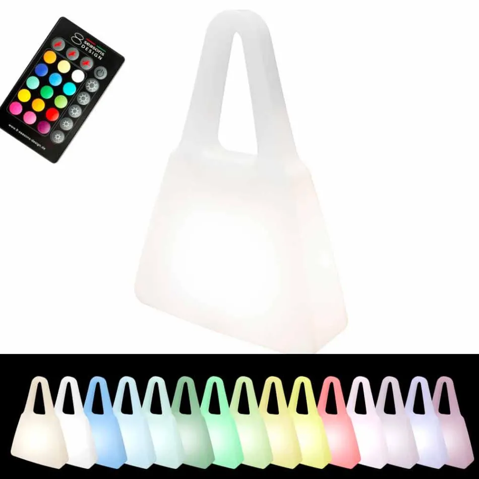 Lámpara de Mesa en Plástico Blanco de Diseño Moderno para Interior - Borsastar Viadurini