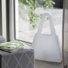 Lámpara de Mesa en Plástico Blanco de Diseño Moderno para Interior - Borsastar Viadurini