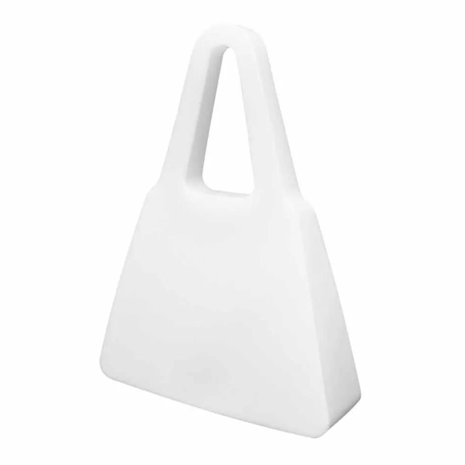 Lámpara de Mesa en Plástico Blanco de Diseño Moderno para Interior - Borsastar Viadurini