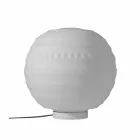 Lámpara de mesa en vidrio blanco satinado y diseño moderno en metal - Morse Viadurini