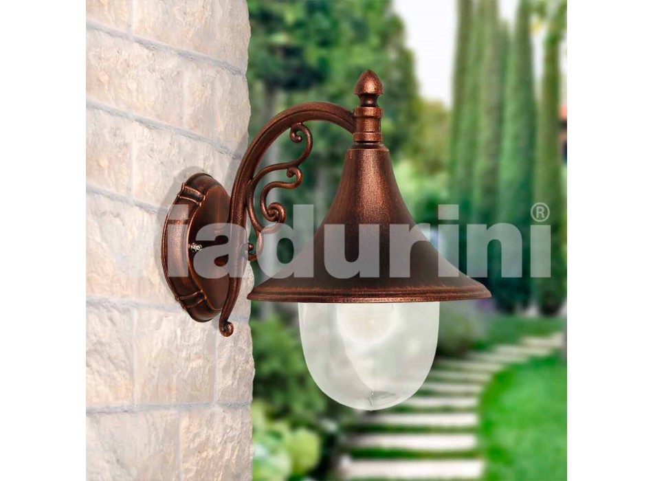 Lámpara de pared para exterior de aluminio fundido a presión fabricada en Italia, Anusca Viadurini