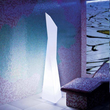 Lámpara de exterior Prisma Slide Manhattan luminosa blanca fabricada en Italia. Viadurini