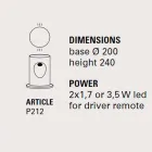 Lámpara de pie de exterior, con 2 luces, U-Boat - Toscot Viadurini