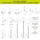 Lámpara de exterior en aluminio blanco con esfera acrílica opal - Trovabianco Viadurini