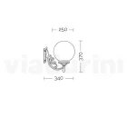 Lámpara de exterior de aluminio con esfera acrílica opal - Trovaantracita Viadurini