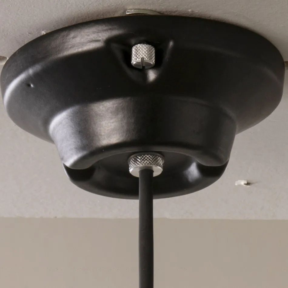 Lámpara de exterior en mayólica y metal Made in Italy - Toscot Battersea Viadurini