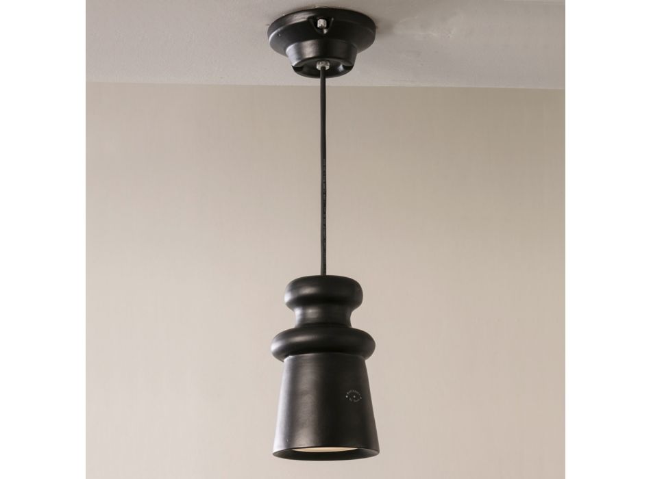 Lámpara de exterior en mayólica y metal Made in Italy - Toscot Battersea Viadurini