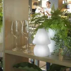 Lámpara de exterior en polietileno Luz LED RGB Made in Italy - Marisol Viadurini