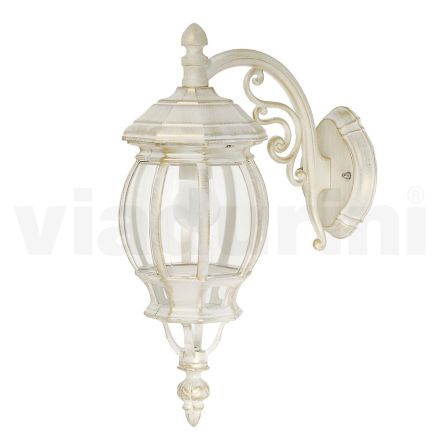 Lámpara de exterior estilo vintage en aluminio blanco Made in Italy - Dodo Viadurini
