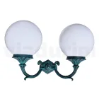 Lámpara de Jardín con 2 Luces de Acrílico y Estructura de Aluminio - Trovanero Viadurini