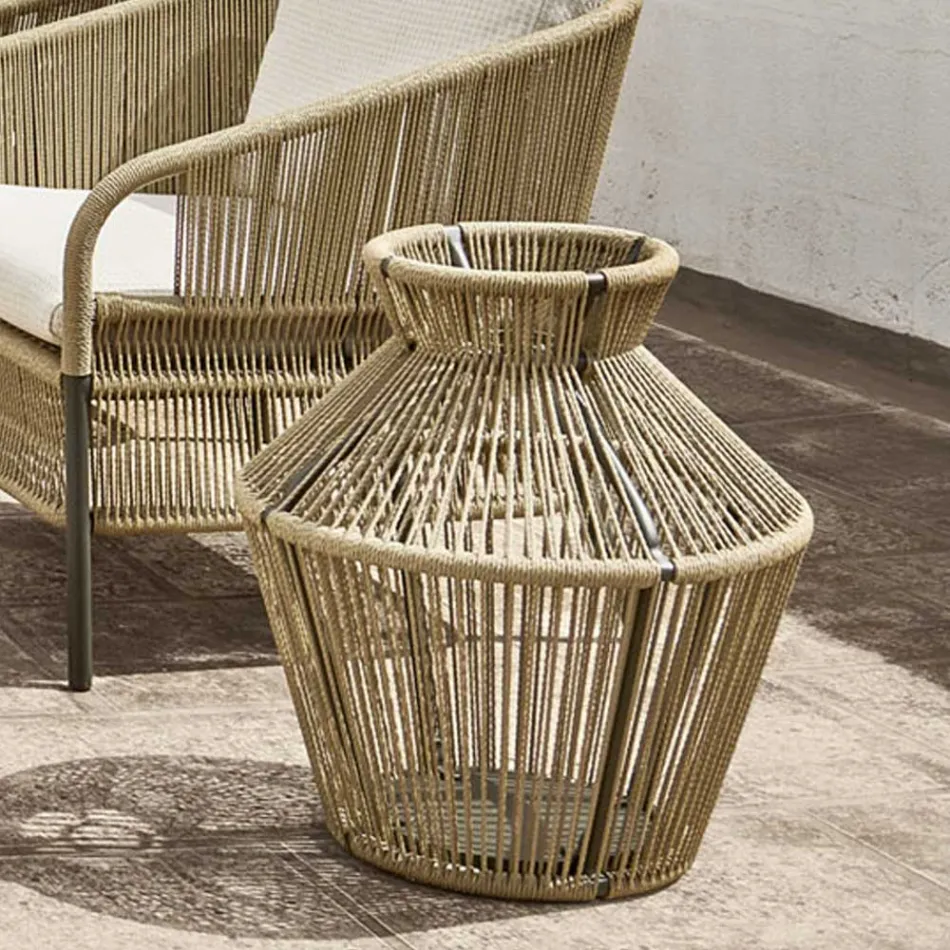 Lámpara de jardín de fibra y aluminio Made in Italy - Cricket de Varaschin Viadurini