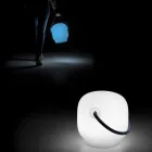 Lámpara de jardín en polietileno con mango Made in Italy - Galicia Viadurini