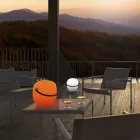 Lámpara de jardín en polietileno con mango Made in Italy - Galicia Viadurini