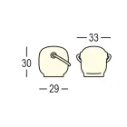 Lámpara de jardín en polietileno con mango Made in Italy - Galicia Viadurini