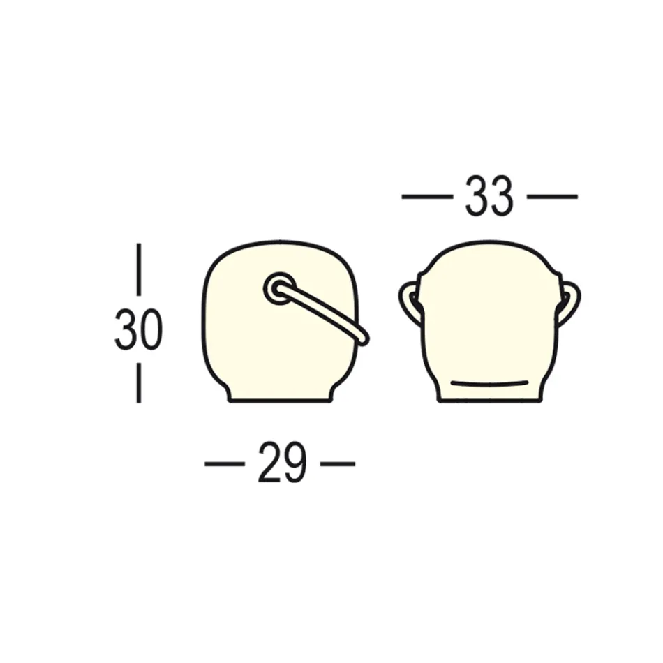 Lámpara de jardín en polietileno con mango Made in Italy - Galicia Viadurini