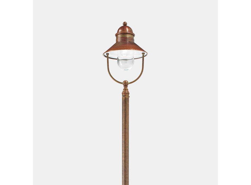 Lámpara de jardín Farola vintage de latón y cobre en 3 tamaños - Borgo by Il Fanale Viadurini