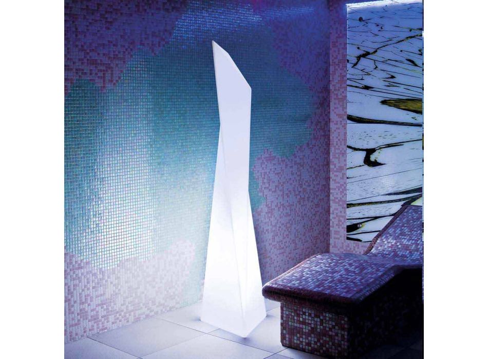 Lámpara de interior Prisma Slide Manhattan de color blanco brillante fabricada en Italia. Viadurini