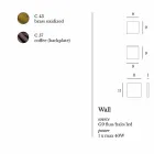 pared de diseño de la lámpara en latón y acero Ø11xh.11xsp.10 cm Venus Viadurini