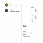 lámpara de pared moderno en latón y acero Ø11xh.11xsp.12 cm Bernadet Viadurini