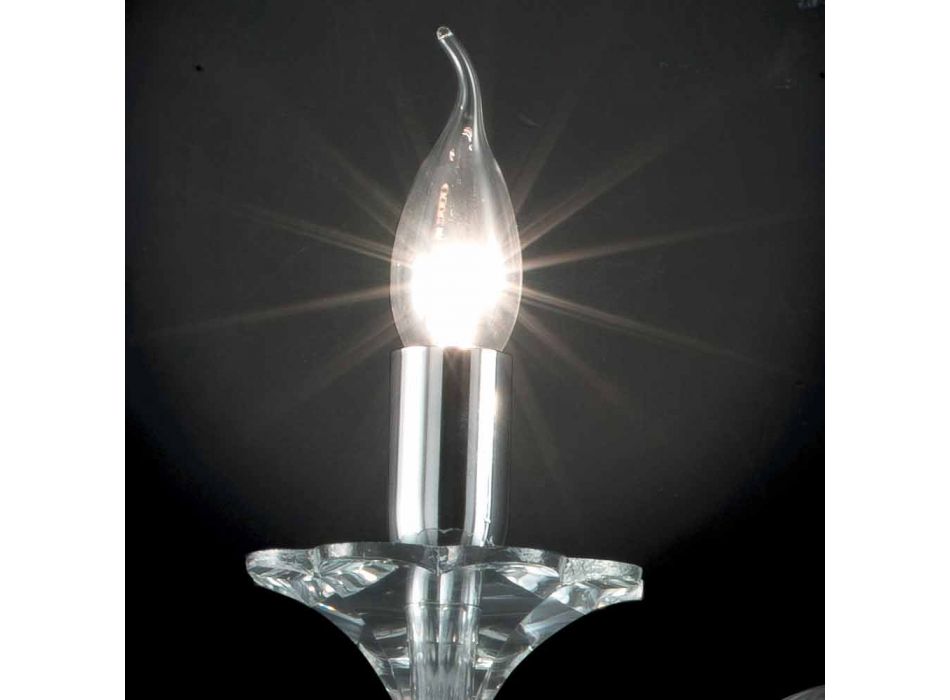 Lámpara de pared en dos luces de cristal y el cristal de la hiedra, fabricado en Italia Viadurini