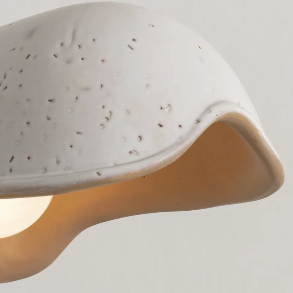 Lámpara de pared artesanal en mayólica toscana Made in Italy - Toscot Bistrò Viadurini