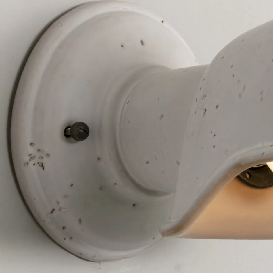 Lámpara de pared artesanal en mayólica toscana Made in Italy - Toscot Bistrò Viadurini