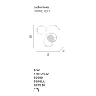 Lámpara de pared con LED en metal pintado de diseño moderno - Trella Viadurini