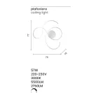 Lámpara de pared con LED en metal pintado de diseño moderno - Trella Viadurini