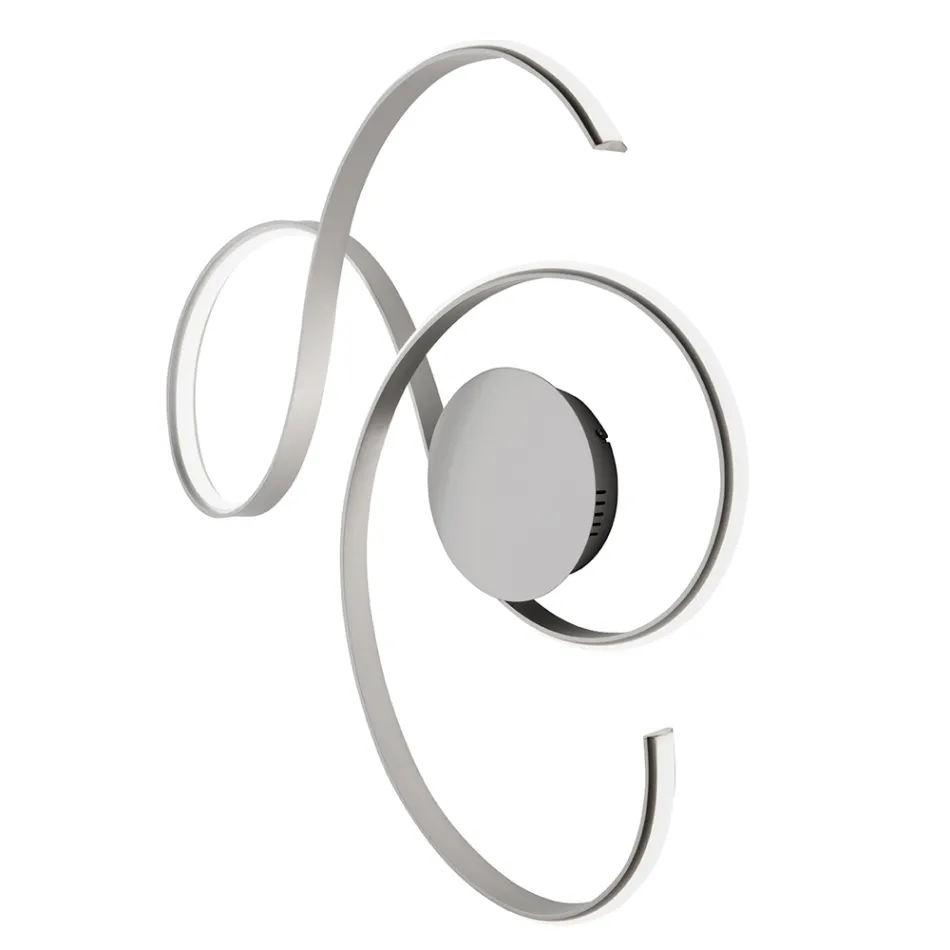 Lámpara de pared con LED en metal pintado de diseño moderno - Trella Viadurini