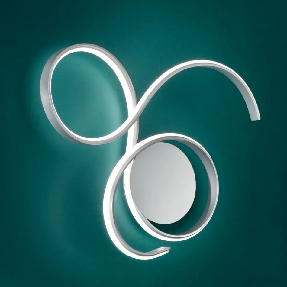 Lámpara de pared con LED en metal pintado de diseño moderno - Trella Viadurini