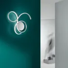 Lámpara de pared con LED en metal pintado de diseño moderno - Trella Viadurini