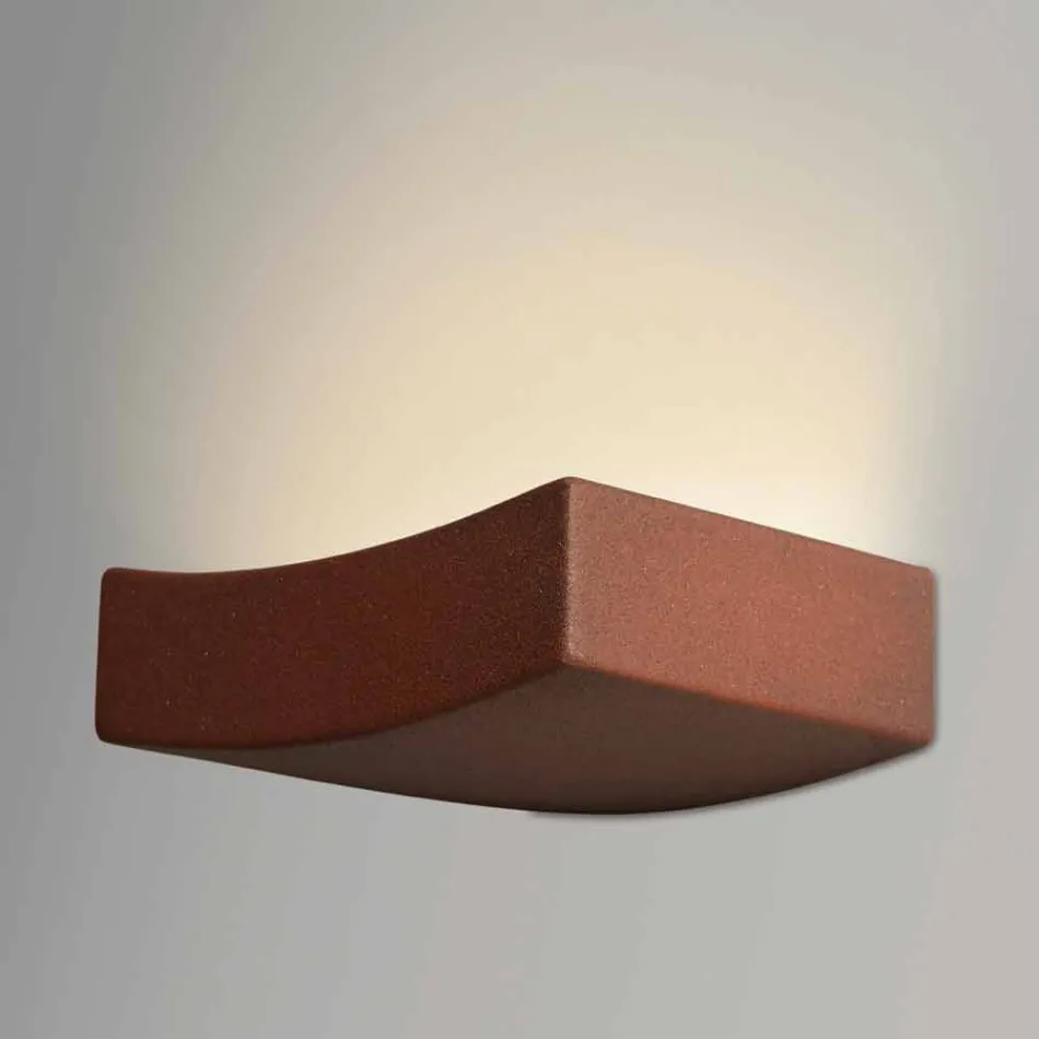 Lámpara de pared de acero diseño moderno Ø13xh.3,5xsp.10 cm Osea Viadurini