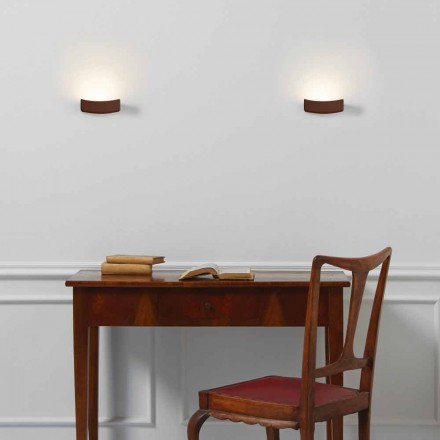 Lámpara de pared de acero diseño moderno Ø13xh.3,5xsp.10 cm Osea Viadurini