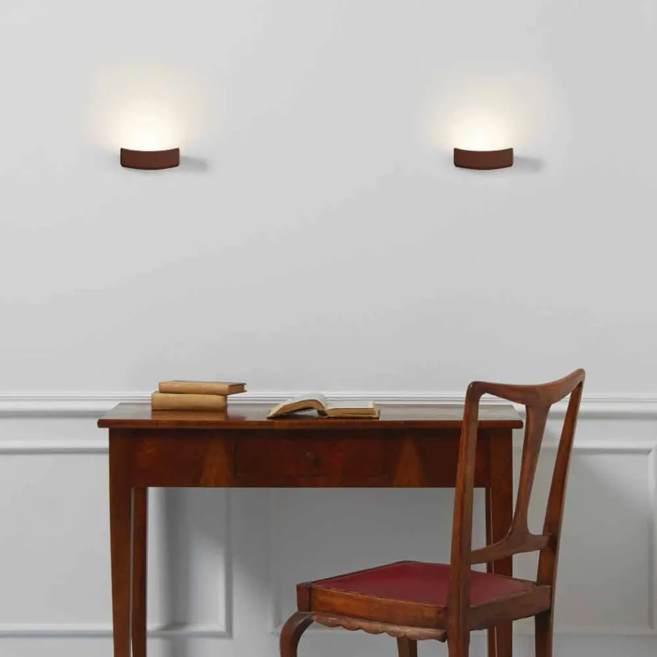 Lámpara de pared de acero diseño moderno Ø13xh.3,5xsp.10 cm Osea Viadurini