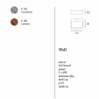 Lámpara de pared de acero diseño moderno Ø13xh.3,5xsp.10 cm Osea Viadurini