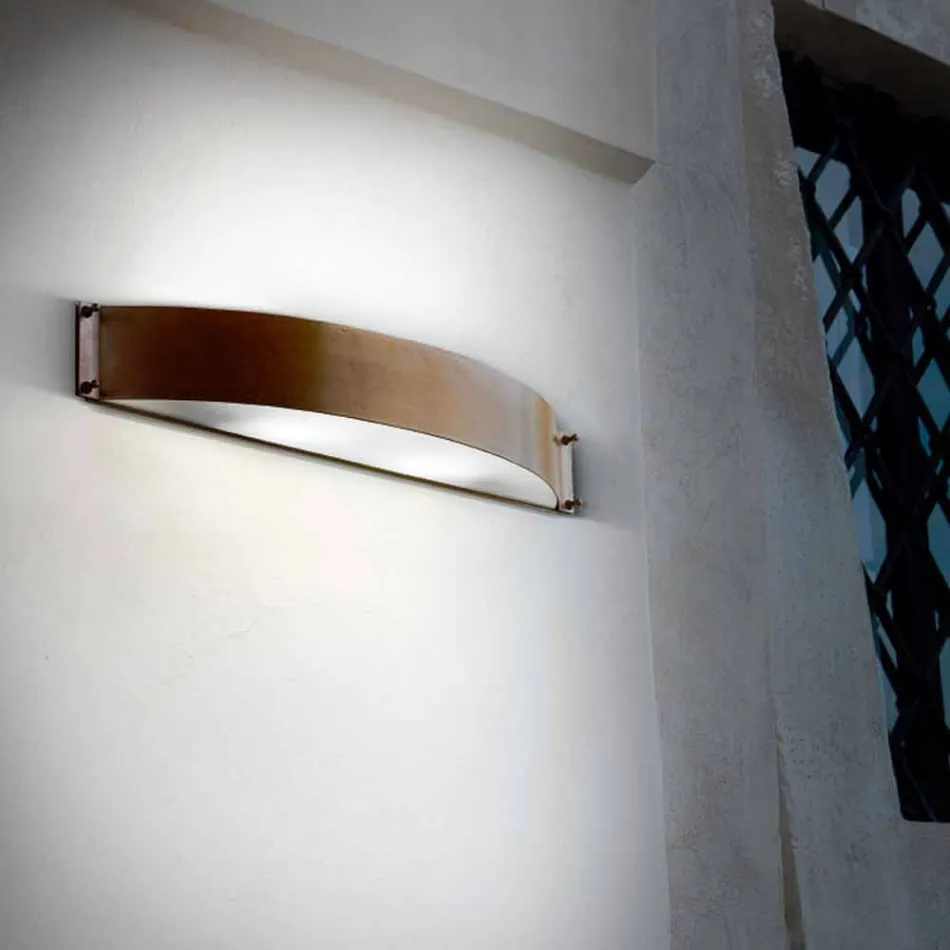 Cobre lámpara de pared de la manera y metacrilato blanco Viadurini