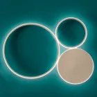 Lámpara de pared en metal pintado con LED de diseño moderno - Punto Viadurini