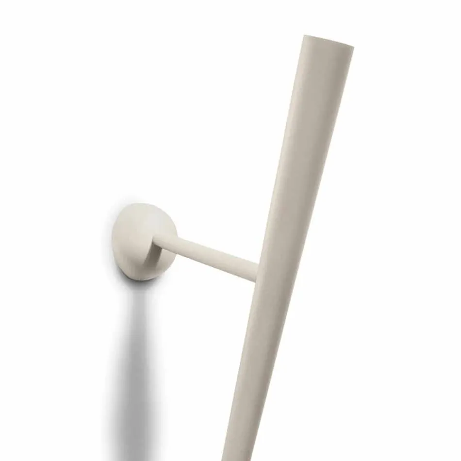 Lámpara de pared en metal pintado con LED integrado Made in Italy - Throne Viadurini