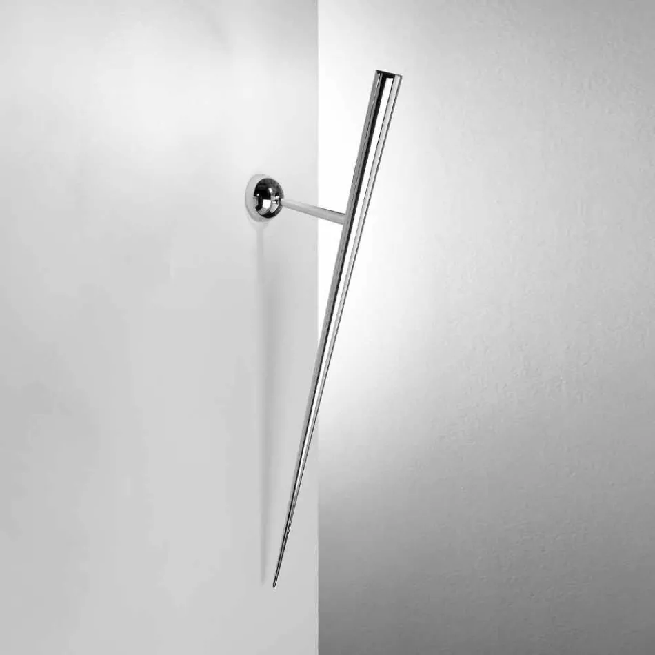 Lámpara de pared en metal pintado con LED integrado Made in Italy - Throne Viadurini
